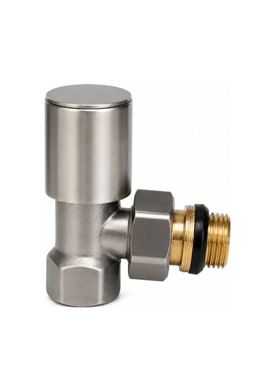 Radyatör Havlupan Vanası Köşe Tip 1/2'' İnox Mat Krom