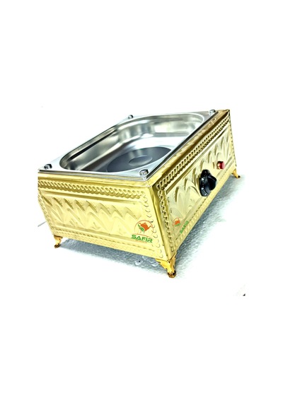 Safir Bakır Kumda Kahve Makinesi 35x28 Sarı Bakır A++