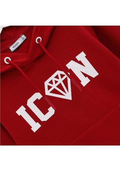 Wanex Erkek Çocuk Uzun Kol Kalın Kapüşonlu Sweatshirt - 15401 Bordo