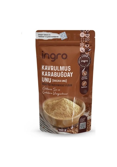 İngro Glutensiz Kavrulmuş Karabuğday Unu Greçka Unu 700 Gr