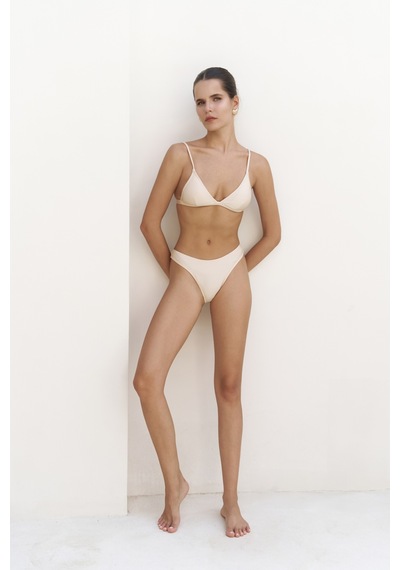 Mai Collection Mai Studios Co. Bintang Düz Kesim Bej Bikini Altı Bej