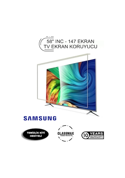 Samsung Uyumlu 58" Inç 147 Ekran Tv Ekran Koruyucu Tüm Modeller