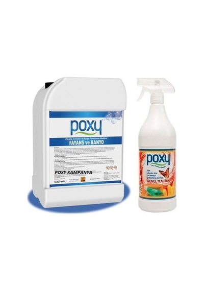 Poxy Fayans ve Banyo 5 L + Genel Temizlik 1 L