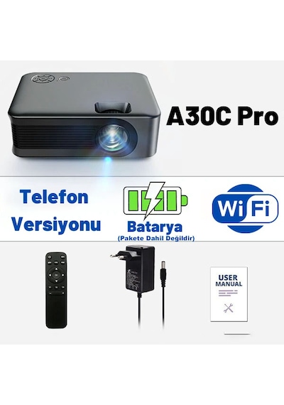 DailyLink Aun A30 Full Hd Wifi 1080 Destekli Mini Projeksiyon Cih