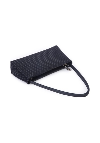 Nas Bag Kadın Basic Baget Omuz Ve Çapraz Çanta Siyah Taşlı 27x12 Cm Siyah - Çupra Siyah - Siyah