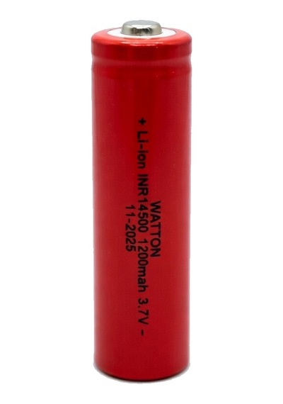 Wt-14500 1200mah 3.7v Li-ion Şarj Edilebilir Pil - Kırmızı