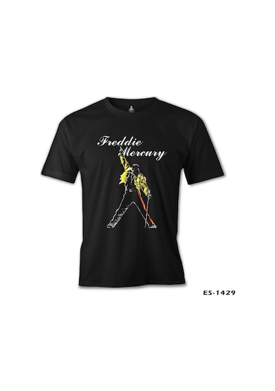 Freddie Mercury - King Of Queen Siyah Erkek Tshirt