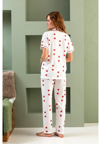 Nisanca Kısa Kol Gömlek Yaka Kadın Pinterest Pijama Takımı - Mevsimlik Kadın Pijama- Büyük Beden Bordo Nisanca Kısa Kol Gömlek Yaka Kadın Pinterest Pijama Takımı - Mevsimlik Kadın Pijama- Büyük Beden Bordo