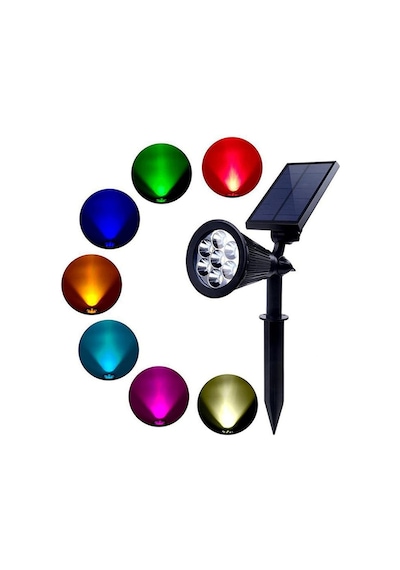 Çok Renkli 7 Led’Li Solar Güneş Enerjili Kazıklı Bahçe Aydınlatma