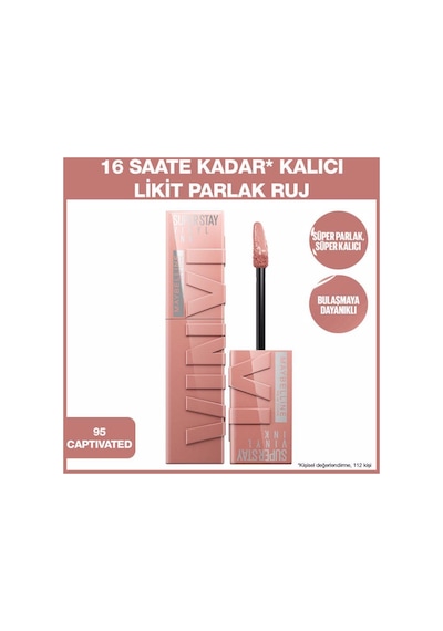 Maybelline New York Super Stay Vinyl Ink Likit Ruj 95 Captivated