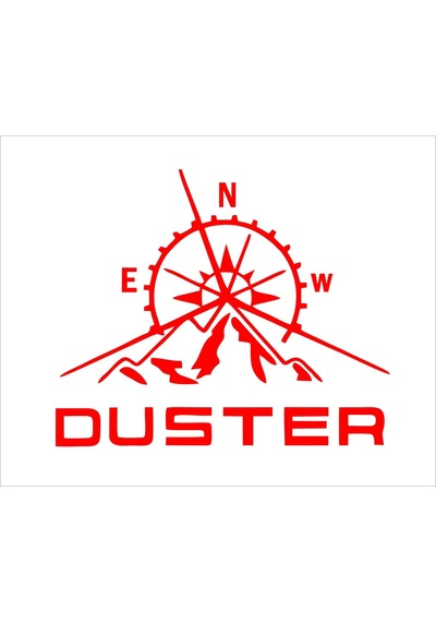 Sticker Usta Off Road Duster 4x4 Offroad Sticker 00873 Siyah 30 X 36 Cm