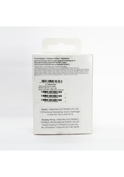 Samsung Uyumlu EP-TA800XBEGWW Type-C 25W Şarj Seti - Siyah