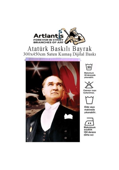 Atatürk Baskılı Türk Bayrağı 300x450 Cm 1 Paket Bayraklı Atatürk Posteri Dijital Baskı Raşel Kumaş İç Ve Dış Ortama Uygundur 30 x 45 CM Atatürk Baskılı Türk Bayrağı 300x450 Cm 1 Paket Bayraklı Atatürk Posteri Dijital Baskı Raşel Kumaş İç Ve Dış Ortama Uygundur 30 x 45 CM
