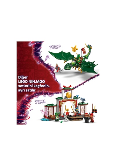 LEGO® NINJAGO® Ninja Spinjitzu Tapınağı 71831 - 4 Yaş ve Üzeri Çocuklar için 4 Minifigür ve Ejderha Modeli İçeren Oyuncak Yapım Seti (158P) LEGO® NINJAGO® Ninja Spinjitzu Tapınağı 71831 - 4 Yaş ve Üzeri Çocuklar için 4 Minifigür ve Ejderha Modeli İçeren Oyuncak Yapım Seti (158P)