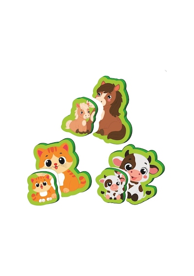 Yükselen Zeka 6-16 Ay Ilk Pofidik Magnet Puzzle - Çiftlik Hayvanları
