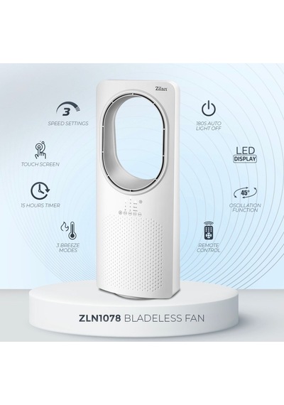 Zilan Zln1078 Kule Tipi Vantilatör Uzaktan Kumandalı Zaman Ayarlı Pervanesiz Fan
