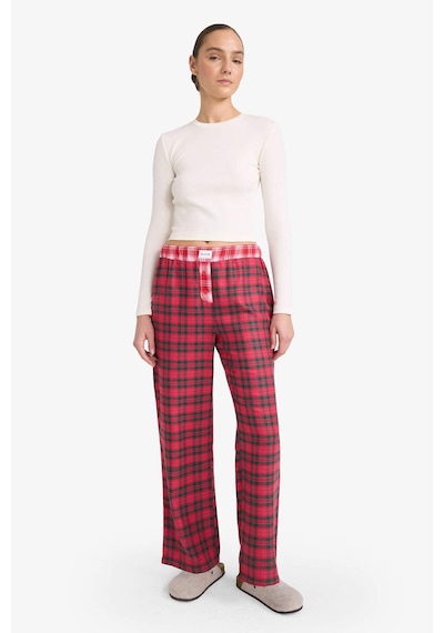 Defacto Regular Fit Flanel Kareli Pijama Altı-fall İn Love G1604ax25wngn380 Yeşil-gn380