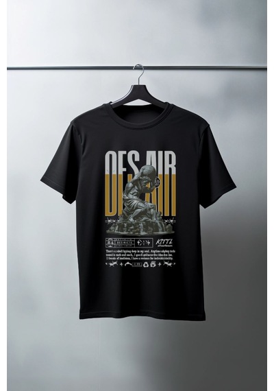 Vinevesta Unisex Oversize 24/1 Penye Dtf Baskılı Tişört - Dtf74 Çok Renkli