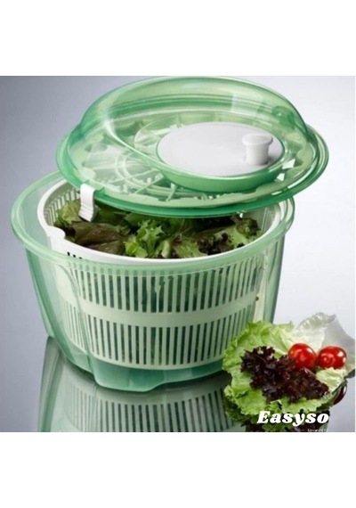 Easyso Salata Kurutucu, Standart, 3875 Çok Renkli 4.4l Sebze Salata Kurutma Makinesi Çevirmeli Kurutucu Salatacı Diğer