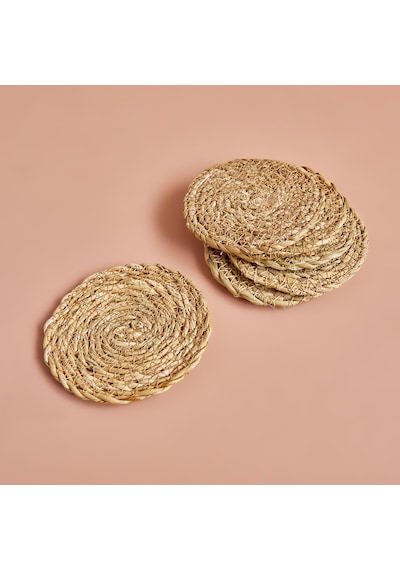 Bella Maison Rafe 6'lı Bardak Altlığı Naturel 10 CM Naturel
