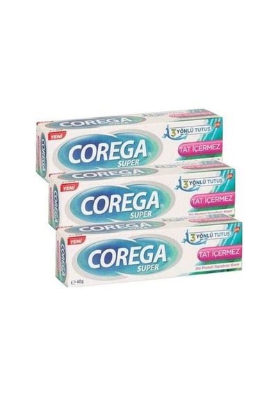 Tat Içermez Diş Protez Yapıştırıcı Krem 40gr 3 Adet