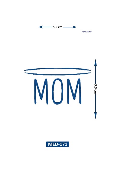 Mom 5 Cm Minimal Geçici Dövme Yarı Kalıcı Geçici Dövme