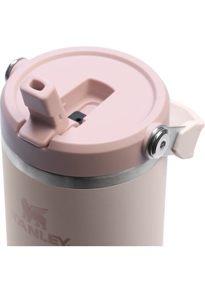 Stanley Kişiye Özel The Iceflow Flip Straw Pipetli Termos Bardak Stanley 0.89 L Özel İsimli Açık Pembe
