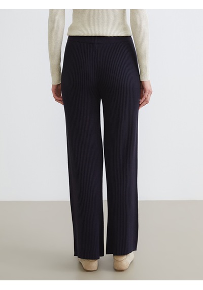 Lcw Comfort Lacivert Beli Lastikli Kadın Triko Pantolon