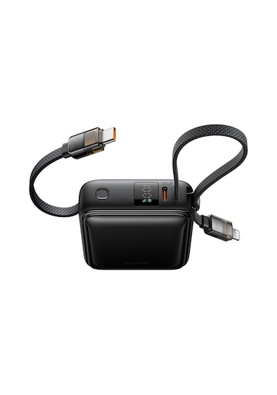 Mcdodo Mc-2550 10000mah 22.5w Dahili Kablolu Mini Powerbank Siyah