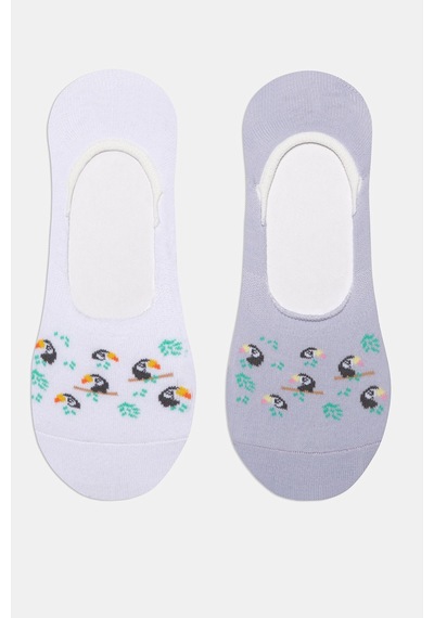 Penti Parrots 2li Lila Babet Çorabı Pembe
