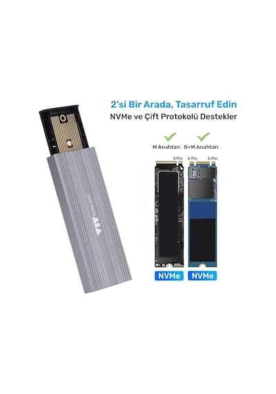 Vıt Taşınabilir 512gb Harici Ssd Usb 3.1 Gen 2 10gbps Metal Kasa V512gb