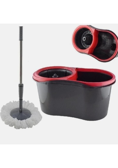 Turbo Star Black Microfiber Döner Başlıklı Temizlik Seti Büyük Boy Mop 13 Lt.