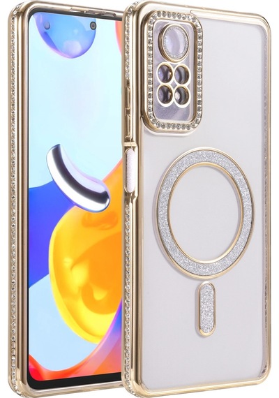 Xiaomi Redmi Note 12 Pro 4g Joke Simli Magneticsafe Kılıf Gold