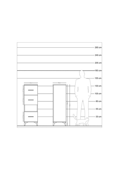 Kronos Dolap Tek Raflı 3 Çekmeceli 44x59x134 Çam-çam Çam Kronos Dolap Tek Raflı 3 Çekmeceli 44x59x134 Çam-çam Çam