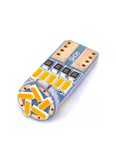 24v 15 Led T10 Dipsiz Park Ampulü Turuncu Işık - Tır & Otobüs Uyumlu 2 Adet