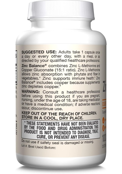 Jarrow Formulas Zinc Balance - 100 Veggie Capsules