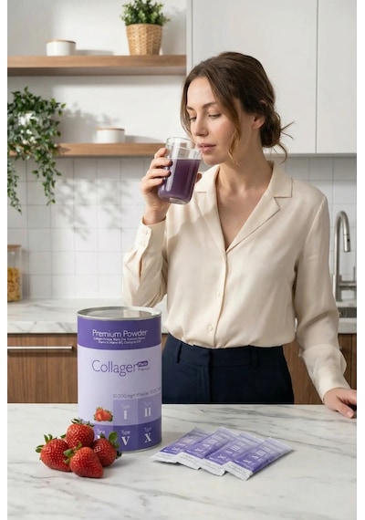 Collagen Forte Platinum Premium Powder Toz 5tip Kolajen 10.000 MG 30 Şase