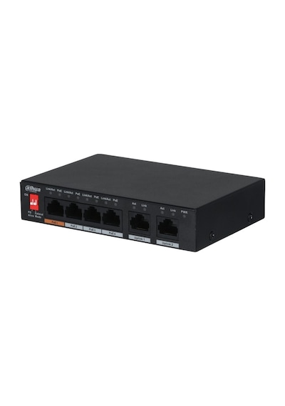 Pfs3006-4et-60 4 Port 10/100 + 2 Port 10/100 Uplınk 250 Metre 60w Poe Metal Kasa Swıtch