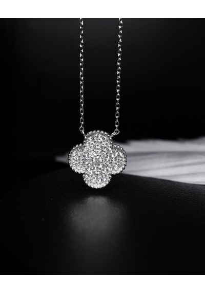 Brezza Lusso Jewelry  Luck Serisi Zarif Model Şans Gümüş Kadın Kolye 45 CM 45 CM