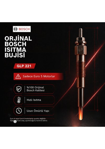 Renault  Bosch Isıtma Bujisi - Glp 221 Euro 5 1.5 Dci