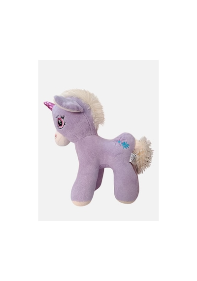 Peluş Boynuzlu At Pony Unicorn 40 Cm Lila