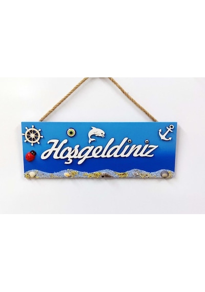Hoşgeldiniz Kapı Ve Duvar Dekoru Süsü 30X11 Cm