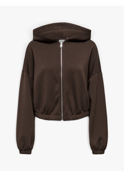 Only Onlscarlett L/s Zıp-hood Swt Kadın Kahverengi - 15346449