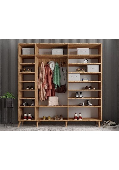 Açelya Portmanto Vestiyer Çam - Montaj Dahil 175cm M12