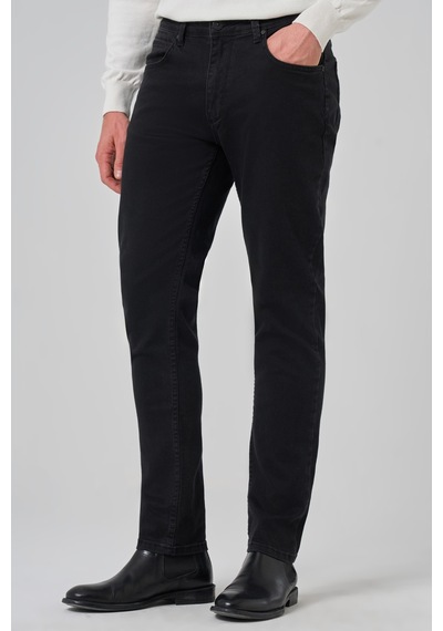 Morven Erkek Siyah Denim 5 Cep Slim Fit Jean Kot Pantolon 26ms003007001 Siyah
