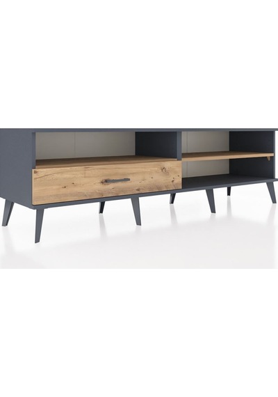 Hyperion Tv Ünitesi 2 Raflı Tek Çekmeceli 176x44x51 Antrasit-çam/çam Atlas Çam/atlas Çam Hyperion Tv Ünitesi 2 Raflı Tek Çekmeceli 176x44x51 Antrasit-çam/çam Atlas Çam/atlas Çam