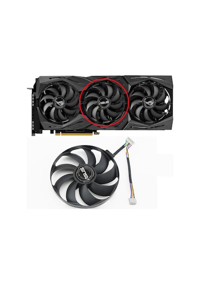 88Mm T129215Su 7Pın Rtx 2060 2070 2080 5600 5700 Rog Strıx Fan