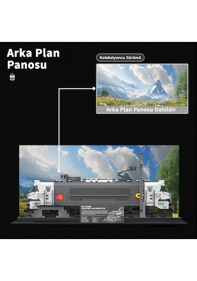 Reobrix Technic 66803 Bb15000 Lokomotif Tren Electric Locomotive Yaratıcı Yapı Blok Seti Building Blocks - 2053 Parça