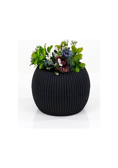 Mercan Saksı 2 Numara 0,35 Litre Su Hazneli Dekoratif Kaktüs Sukulent Saksı 11,8x9,2 Cm Standart