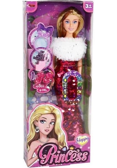 Sh40688 Kut.princess Pullu Kıyafet Bebek -zrv
